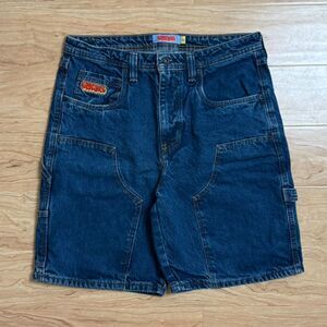 Empyre Blue Denim Carpenter Shorts 34 Double Knee Baggy Skater Workwear Jorts